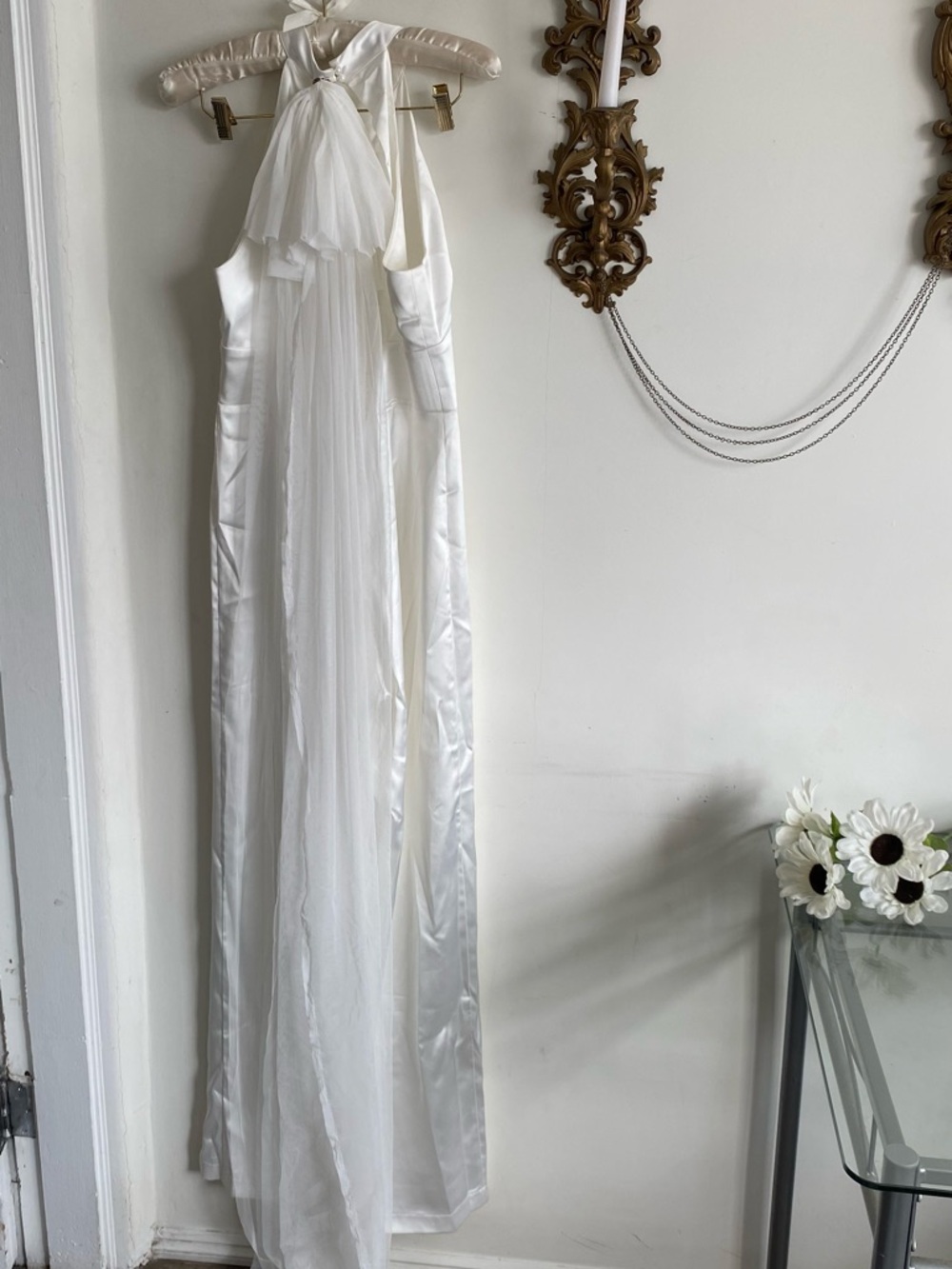 BELLA BARNETT WHITE SATIN JUMPSUIT - Picture 5 of 16